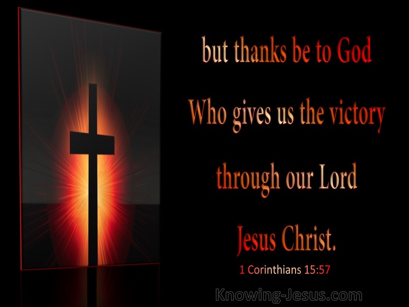 1 Corinthians 15:57 Victory Through Christ (black)